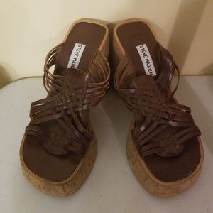 Steve Madden 5 inch cork heel Sandals size 8M